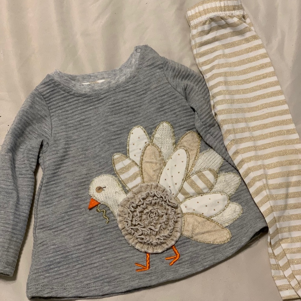 Mudpie Thanksgiving outfit 9-12M